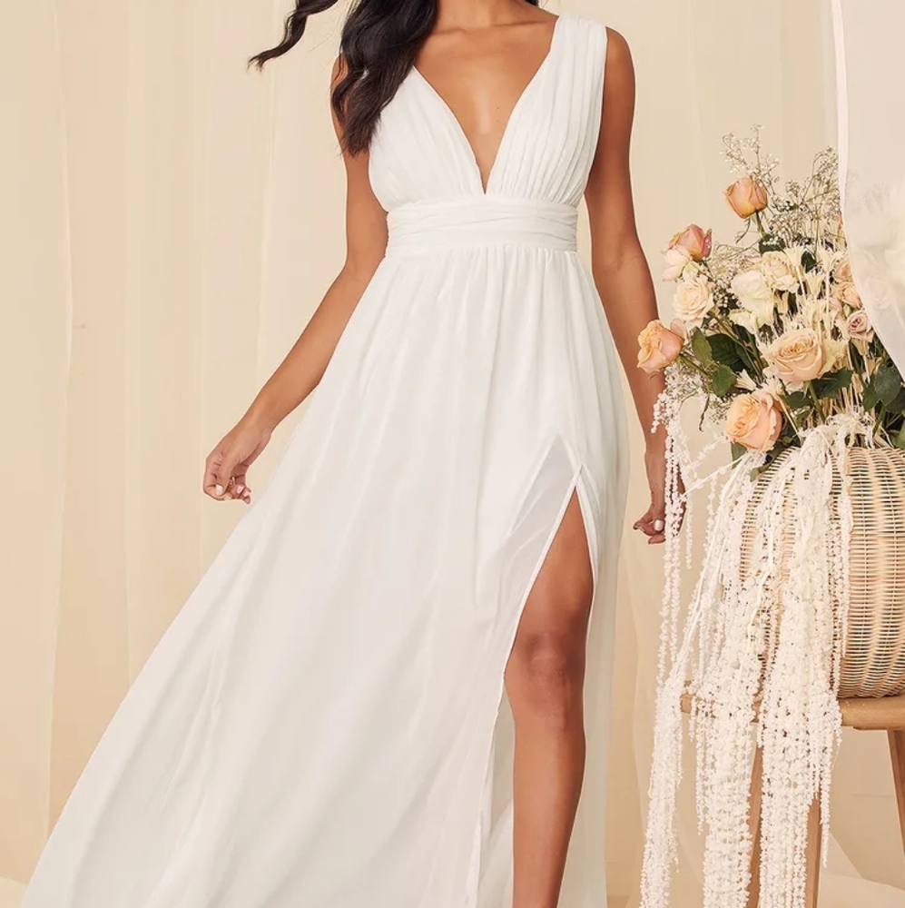 Heavenly Hues White Maxi Dress